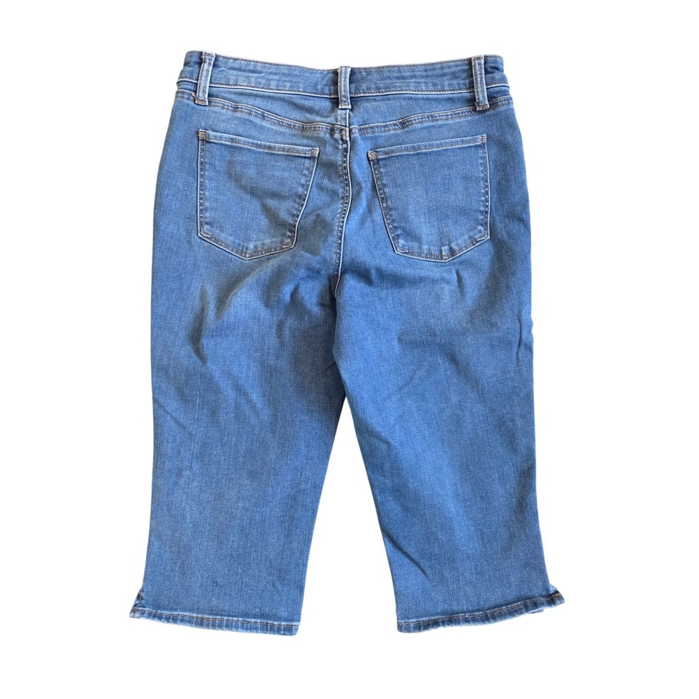 Talbots Pedal Pusher Jean Medium Wash High Rise Cropped Denim Pants 8P Petite - Picture 3 of 4
